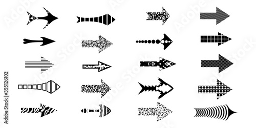 Arrows. Set of black vector arrows. Arrow icon. Arrow vector icon. Arrow. Arrows vector collection. Vector graphics. EPS-10
