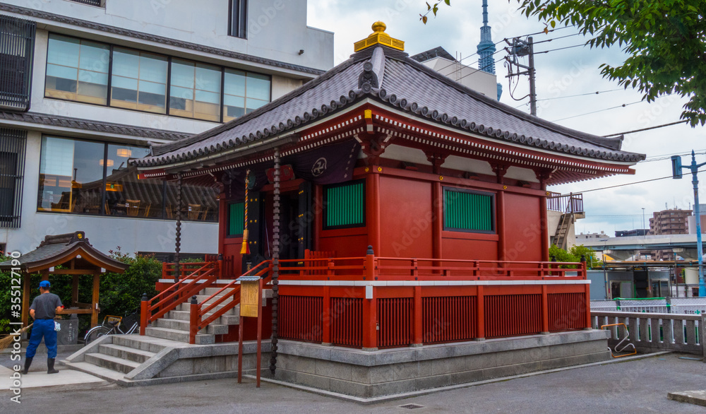 Small Shrine in Tokyo Asakusa - TOKYO / JAPAN - JUNE 17, 2018 Small Shrine in Tokyo Asakusa - TOKYO / JAPAN - JUNE 17, 2018