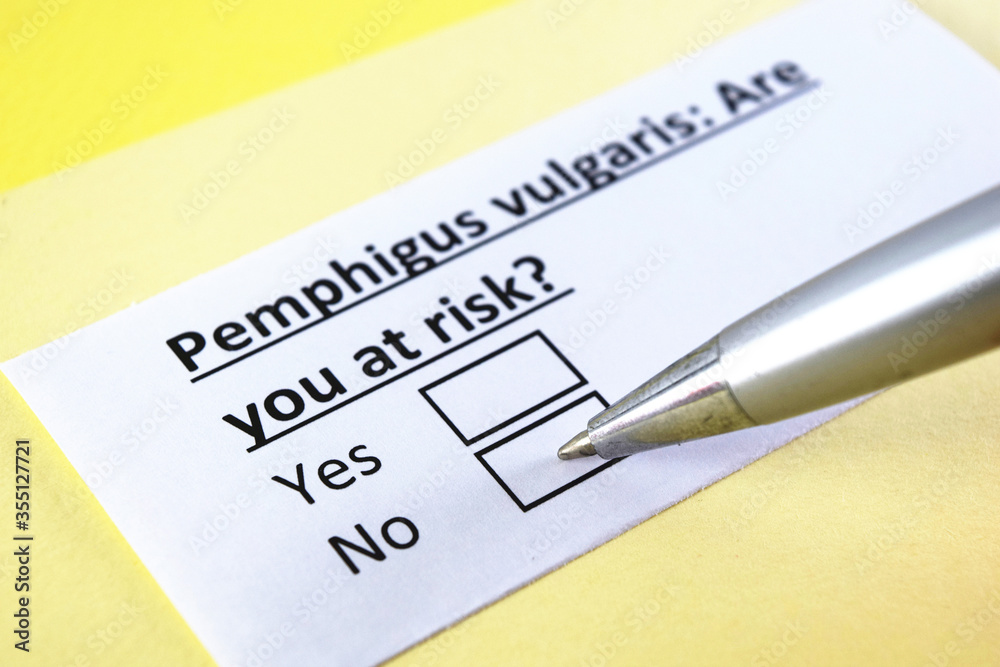 One person is answering question about pemphigus vulgaris. One person is answering question about pemphigus vulgaris.