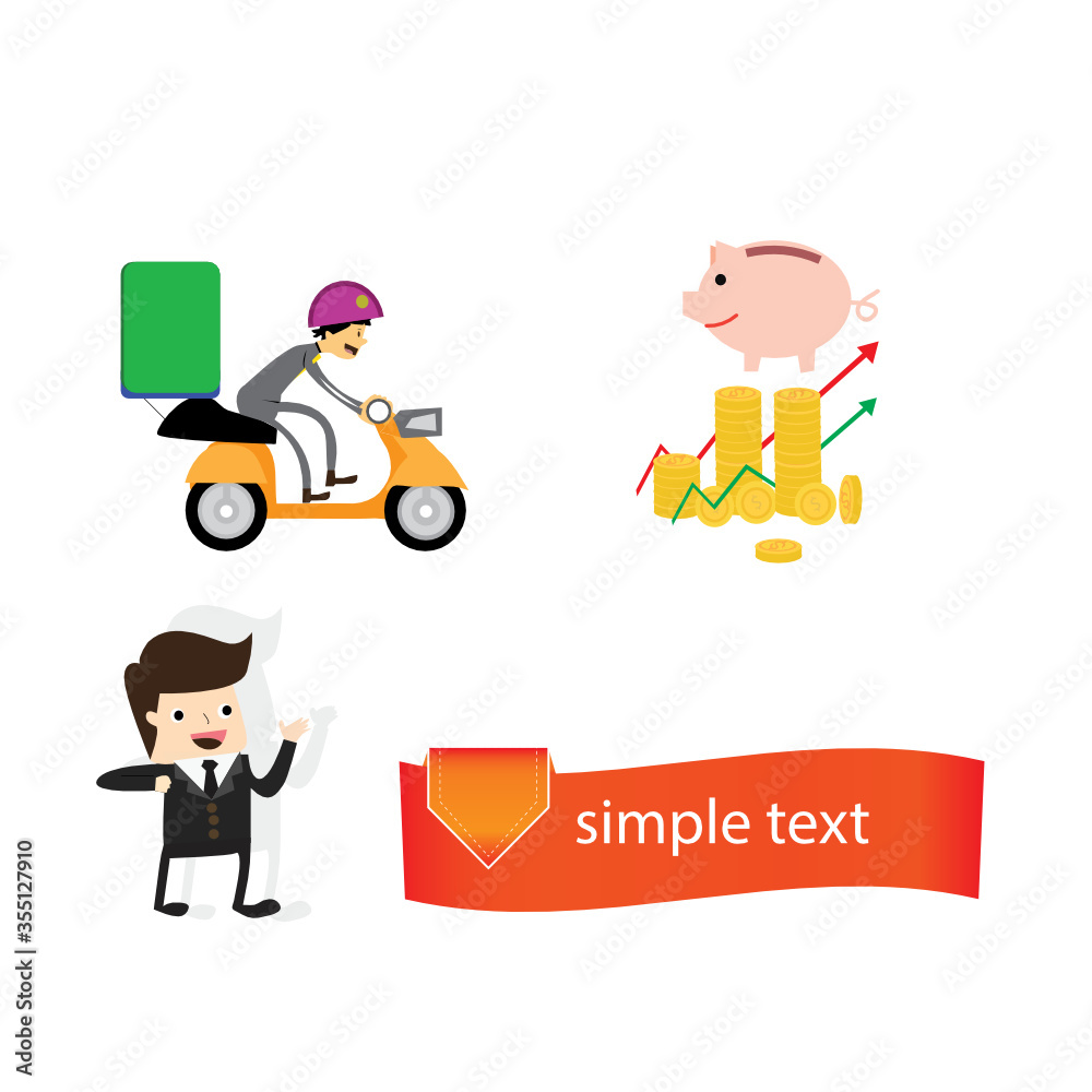 Obraz premium man business delivery service concept, online order tracking