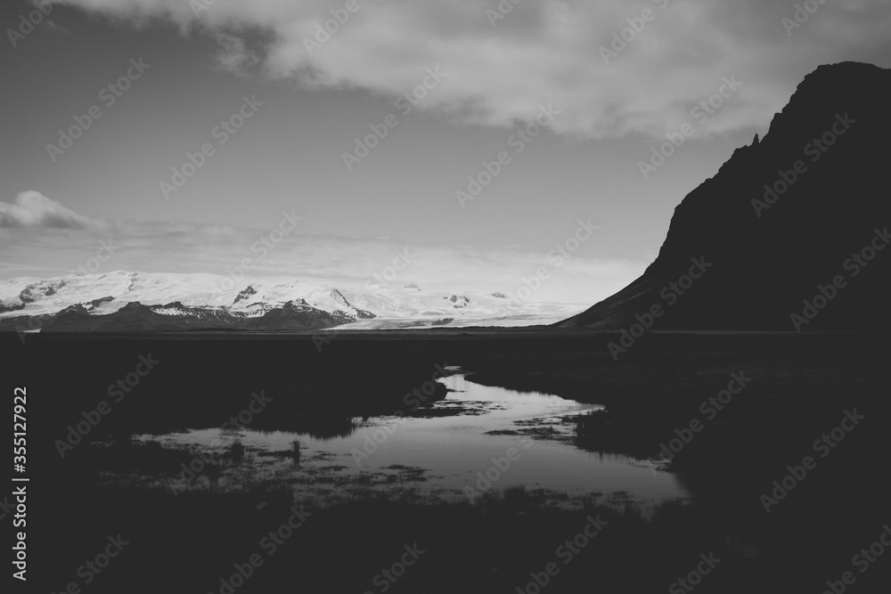 Islande, photo noir et blanc