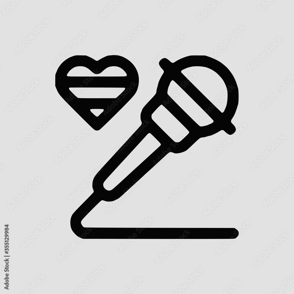 Vector Illustration of A World Pride Mic Icon | Vector Line Icon | World Pride Vector Icon | Single Vector Icon Vector Illustration of A World Pride Mic Icon | Vector Line Icon | World Pride Vector Icon | Single Vector Icon