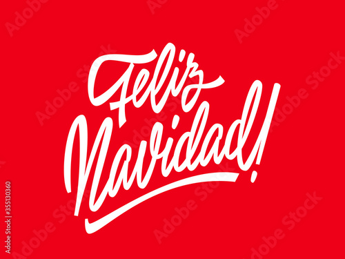 "Feliz Navidad!" custom script lettering.
