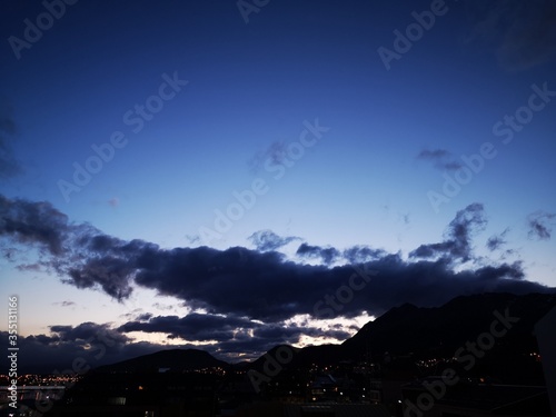 time lapse clouds over the mountains