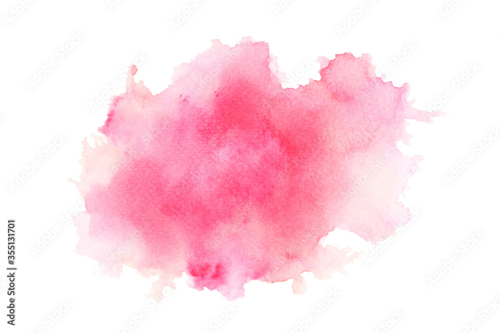 pink watercolor brush paint background - obrazy, fototapety, plakaty 