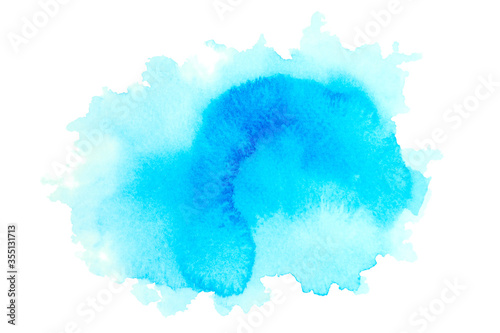 hand painted blue watercolor 