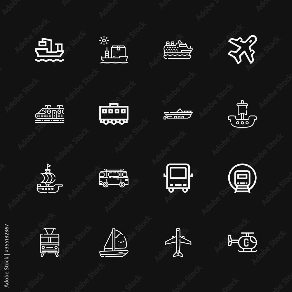 Editable 16 passenger icons for web and mobile Editable 16 passenger icons for web and mobile