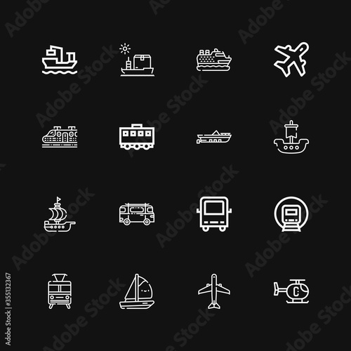Editable 16 passenger icons for web and mobile
