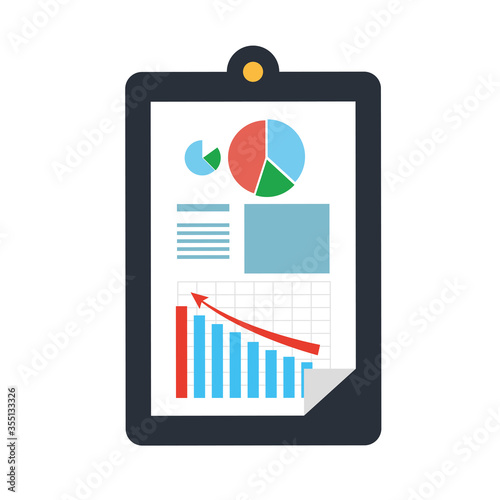 Infographic on document vector design