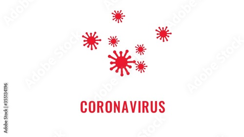 Corona virus 2019-nCov medical cartoon animation. Fist bump causing spreading of covid-19 infection. Health care and medical concept. Loopable motion graphics.
