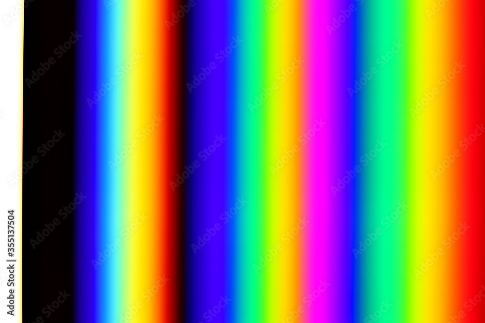 Diffraction spectrum of the light emission of an LED linear fixture