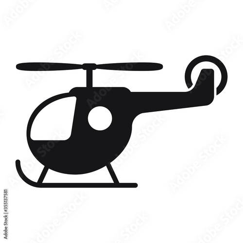 Cartoon toy helicopter vector icon