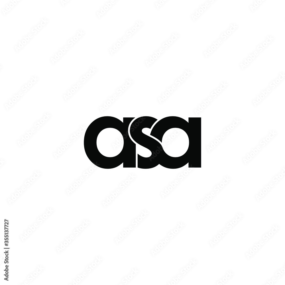 asa letter original monogram logo design asa letter original monogram logo design