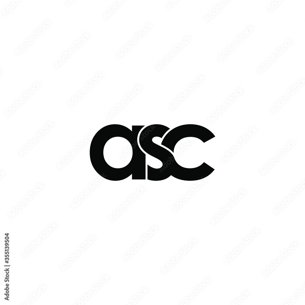 asc letter original monogram logo design asc letter original monogram logo design