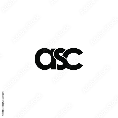 asc letter original monogram logo design