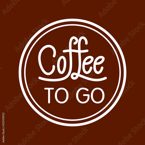 Vector illustration disposable coffee cup icon with coffee beans on blue background. Coffee cup logo