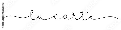 Calligraphie vecteur noir LA CARTE