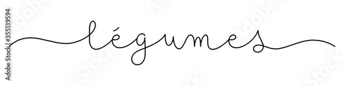 Calligraphie vecteur noir LEGUMES