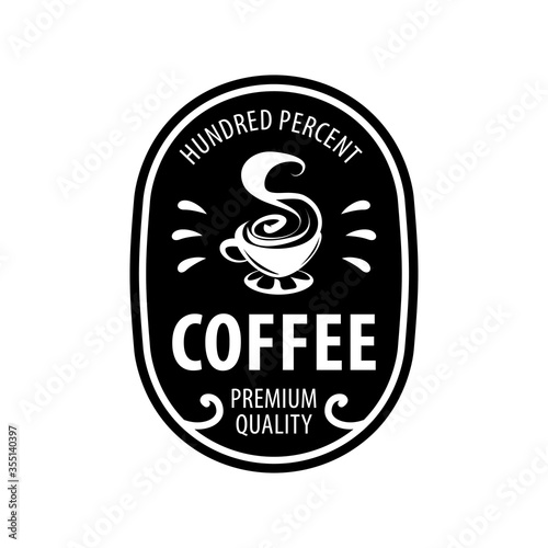 Coffee cup vector logo design template. Vector coffee shop labels.