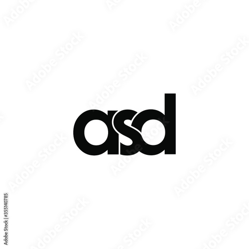 asd letter original monogram logo design