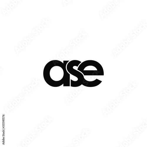 ase letter original monogram logo design