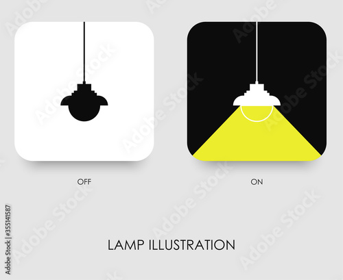Modern hanging lamp buttons for UI design, smartphones, application, menu, bar etc. Designd in minimalism design. Eps 10 vector