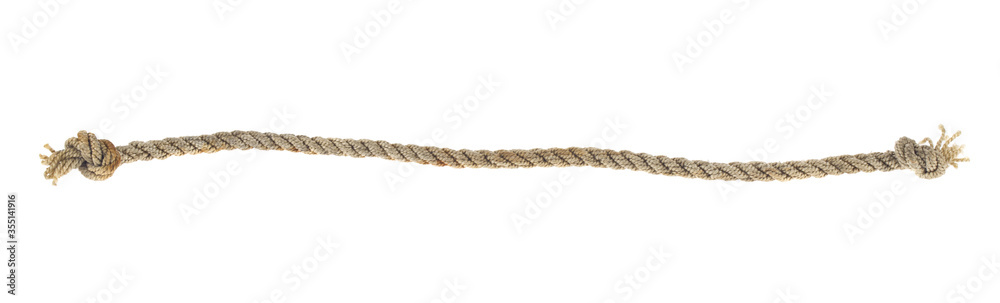 Rope Isolated on a white background close-up.