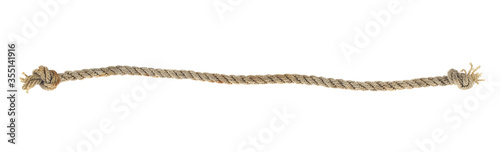 Rope Isolated on a white background close-up.