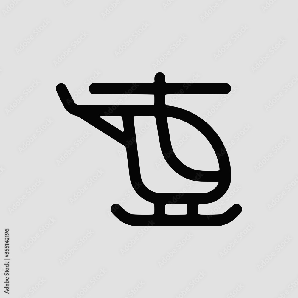 Vector Illustration of A Vehicle Helicopter Icon | Vector Line Icon | Vehicle Vector Icon | Single Vector Icon Vector Illustration of A Vehicle Helicopter Icon | Vector Line Icon | Vehicle Vector Icon | Single Vector Icon