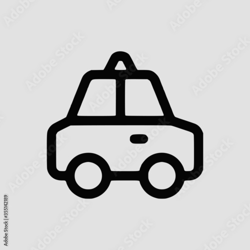 Vector Illustration of A Vehicle Texi Icon | Vector Line Icon | Vehicle Vector Icon | Single Vector Icon photo