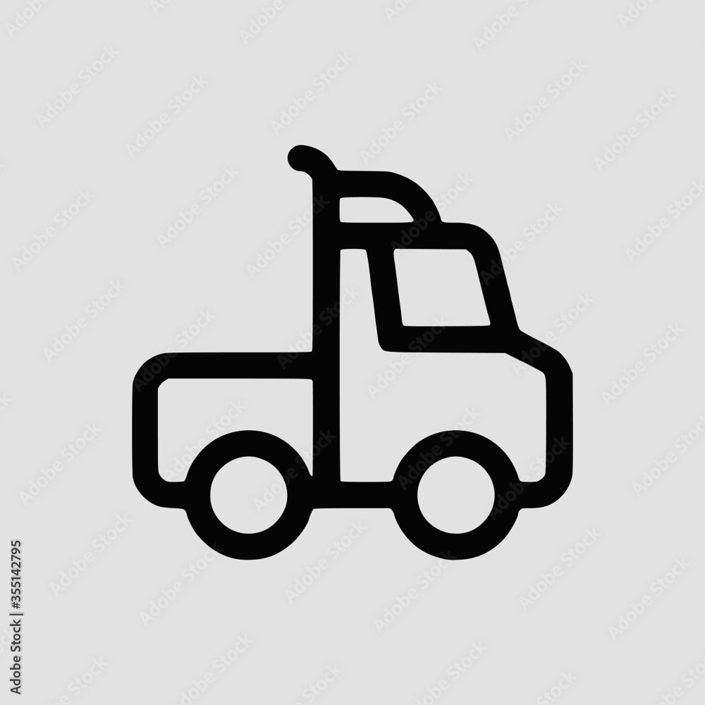 Vector Illustration of A Vehicle Big Truck Icon | Vector Line Icon | Vehicle Vector Icon | Single Vector Icon Vector Illustration of A Vehicle Big Truck Icon | Vector Line Icon | Vehicle Vector Icon | Single Vector Icon