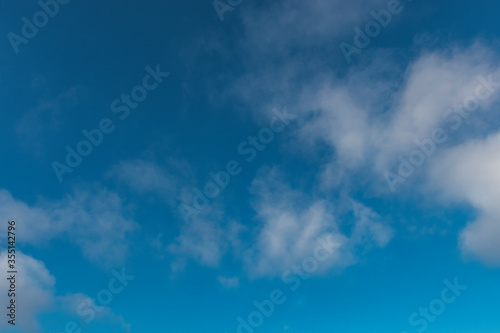 Pattern of blue sky with some clouds in a sunny day