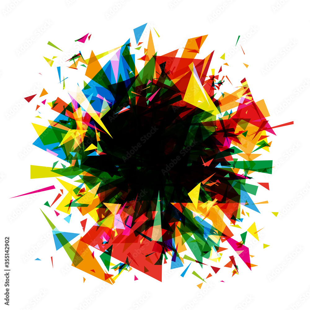 abstract background color explosion (triangles) Stock Vector Adobe Stock