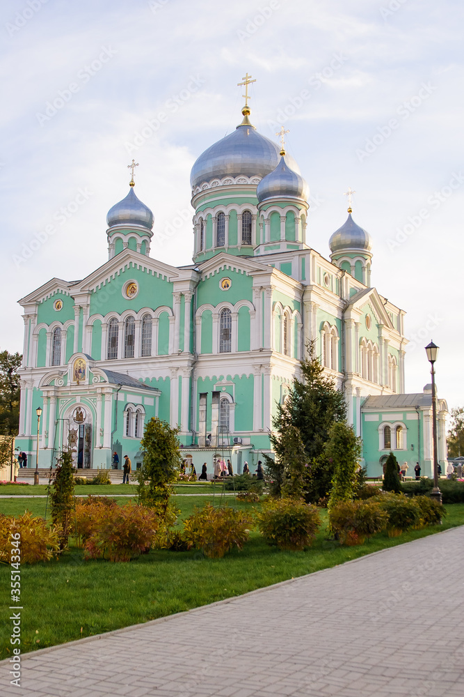 View of Trinity Cathedral in the Holy Trinity Seraphim-Diveevo monastery (Diveevo, Nizhny Novgorod region, Russia)