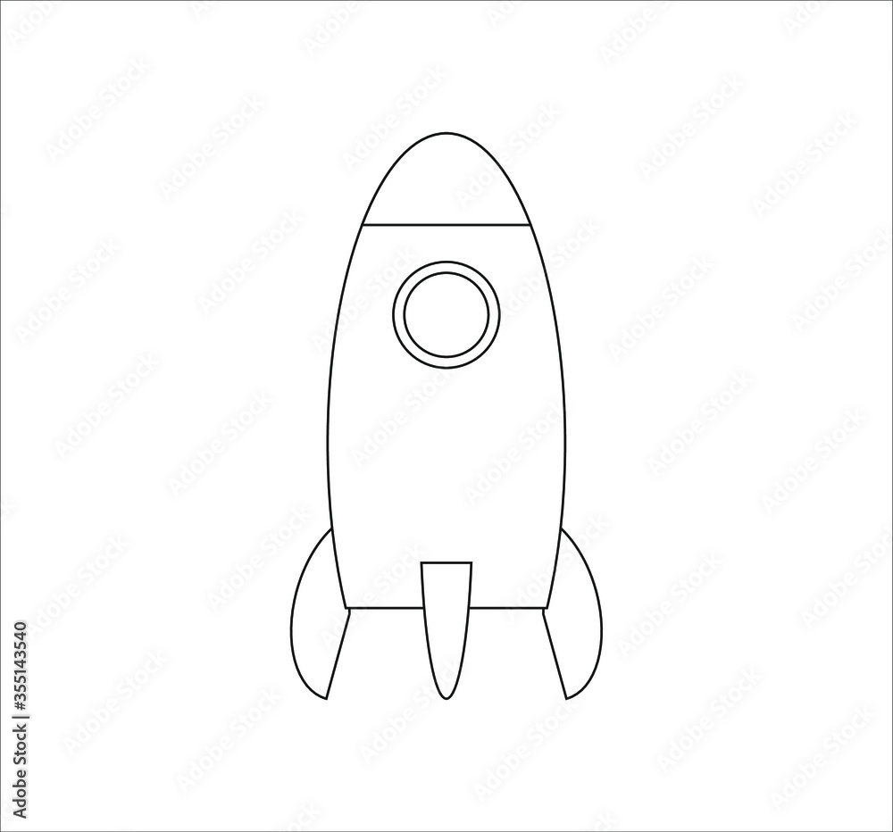 space rocket icon. illustration for web and mobile design. space rocket icon. illustration for web and mobile design.