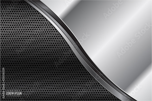  Elegant metallic background of gray with dark space vector illustration.