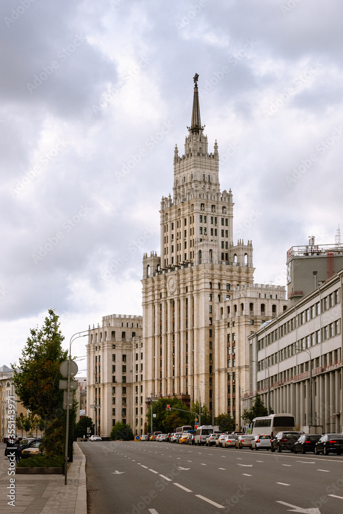 Stalin skyscraper on Sadovaya-Spassky, Moscow, Russia