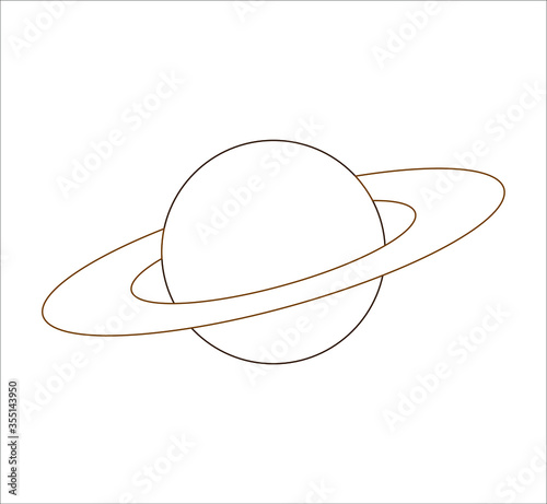 saturn planet icon. illustration for web and mobile design.