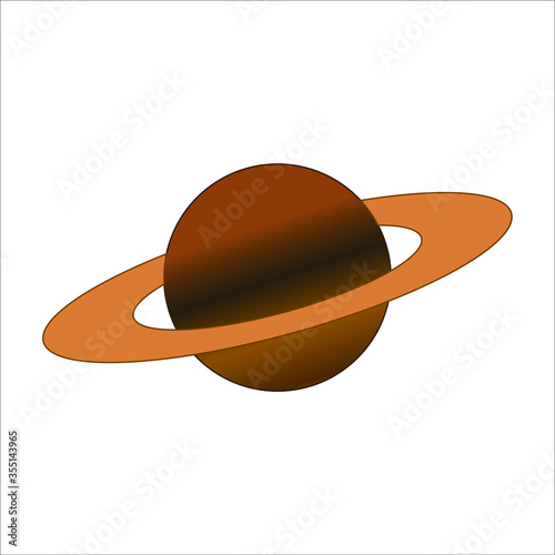 saturn planet icon. illustration for web and mobile design.