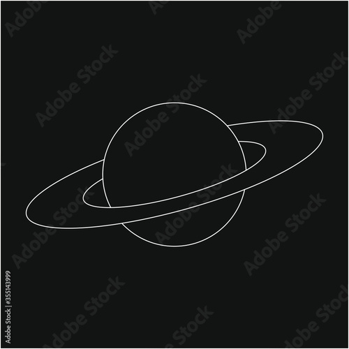 saturn planet icon. illustration for web and mobile design.