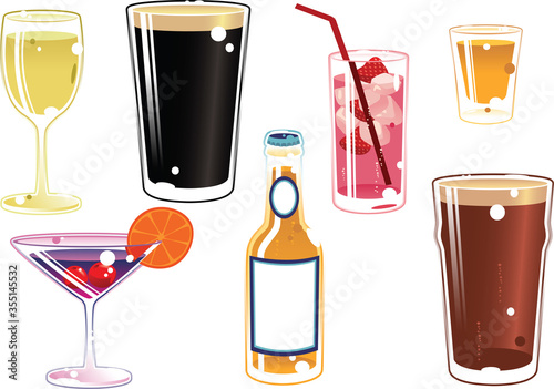 Assorted alcoholic drinks