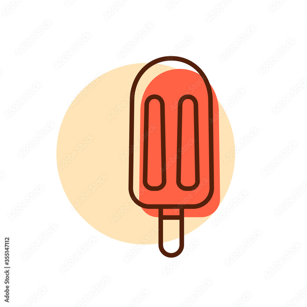 Popsicle vector icon. Fast food sign Popsicle vector icon. Fast food sign