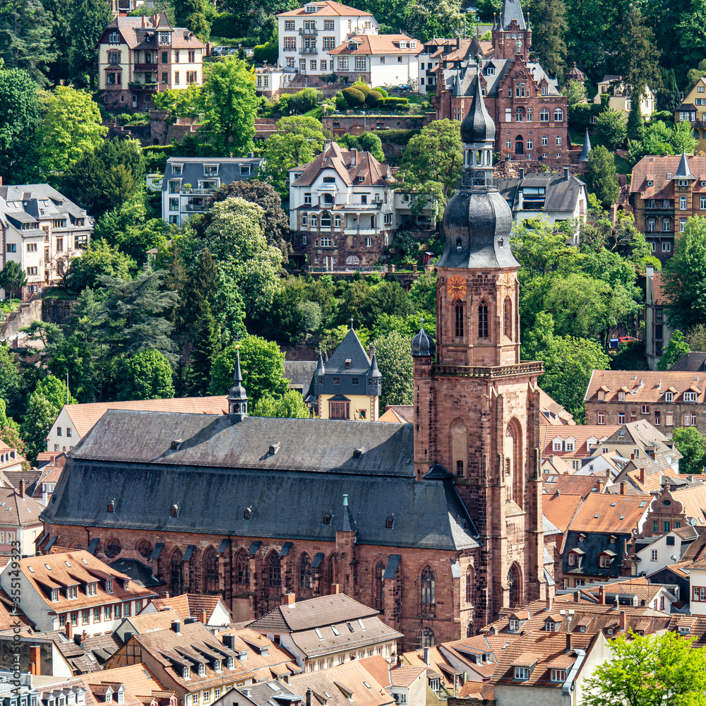 Heidelberg. Blick über Altstadt.
