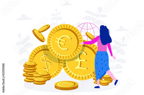 Choose currency,   GBP USD EUR, Vector illustration for web banner, infographics, mobile. currency exchange. 