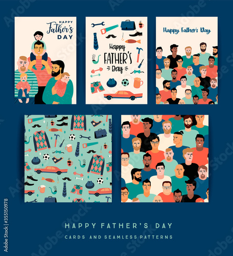 Happy Fathers Day. Vector templates. Design element