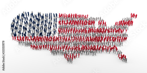 Black Lives Matter concept . Illustration with United states of America flag. 3D Rendering