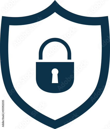 VPN icon safeguarding security line graphic simple no background