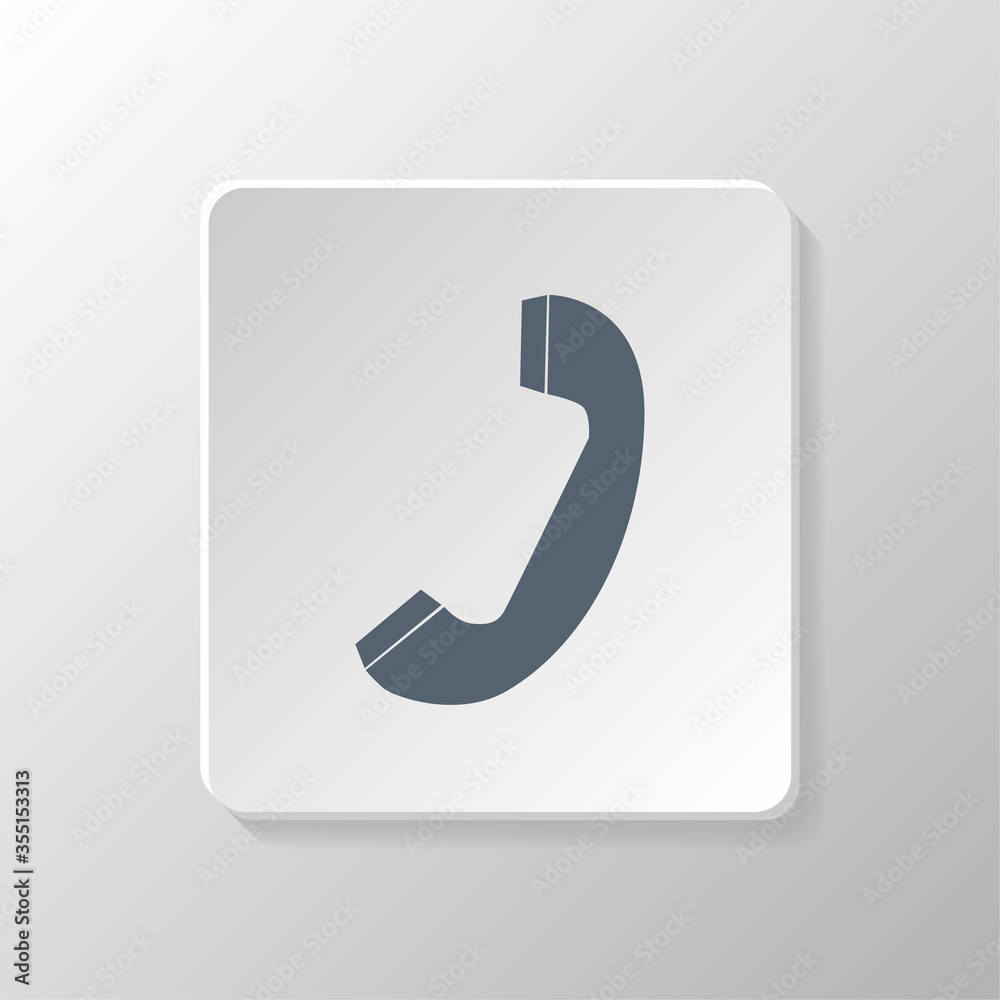 Handset phone Isolated icon on a gray background. Handset phone Isolated icon on a gray background.