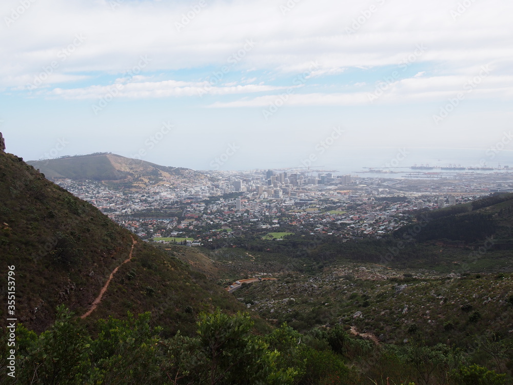 A beautiful view while climbing, Table Mountain, Cape Town, South Africa
