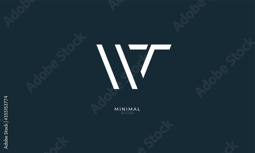 Alphabet letter icon logo  WT